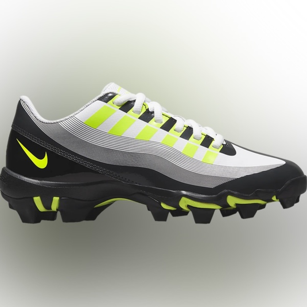 NIKE VAPOR EDGE SHARK BG VOLT-BLACK-SMOKE GREY SIZE 5Y [DQ5111-715]